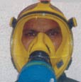 wide vision full mask chin filters. Protection factor of 400